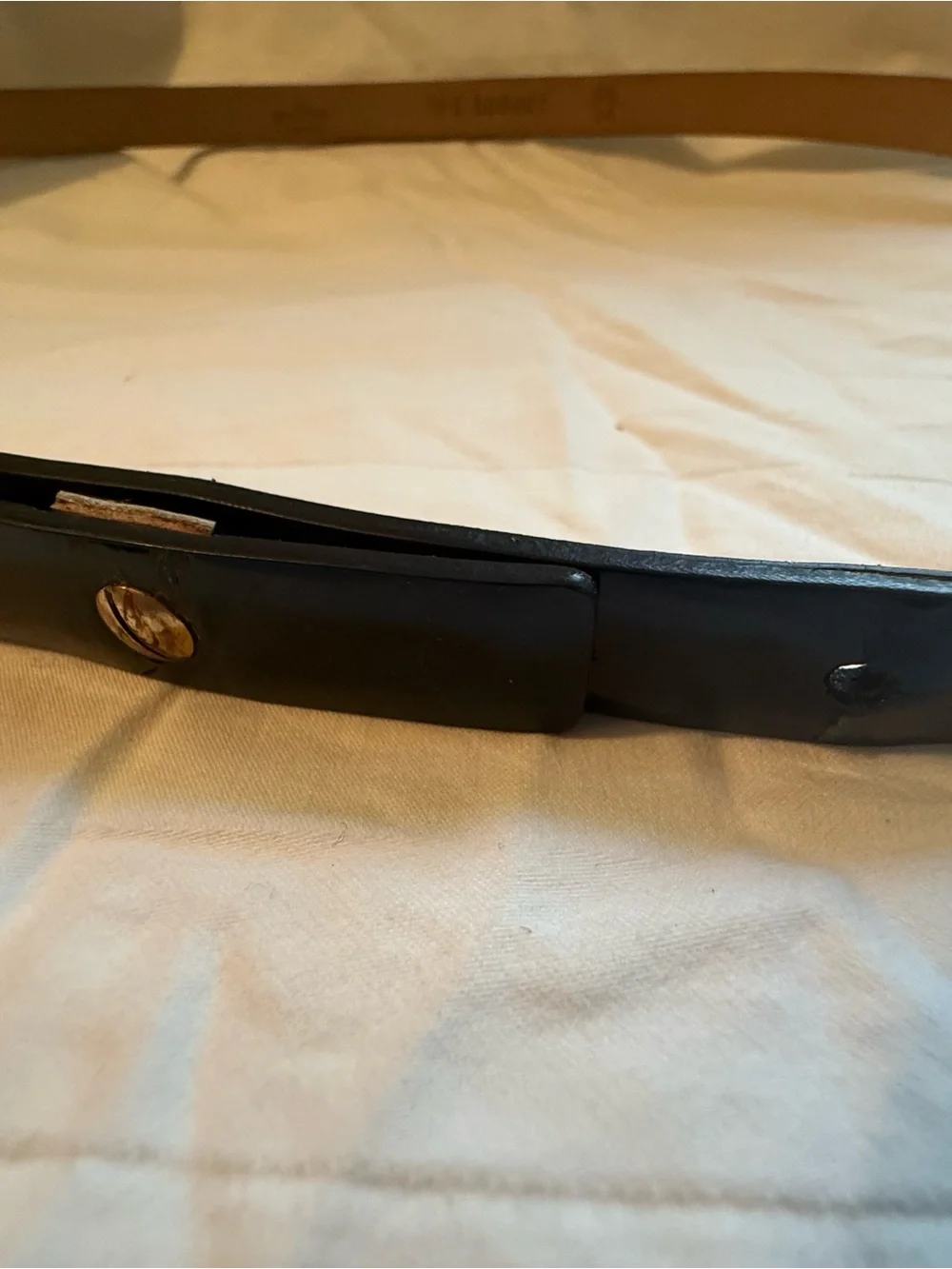Valentino Garavani Black Leather Belt Strap with Metal Stud